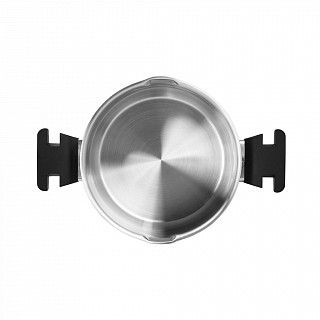 Кастрюля ELIZ 20x11 см / 3,3л со стеклянной крышкой (нерж.сталь)