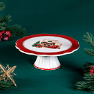 Подставка для торта CHRISTMAS EVE 28см цвет красный (фарфор)