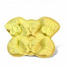 Форма для выпечки 6 кексов БАБОЧКА, цвет РОЗОВАЯ ГВОЗДИКА (силикон)