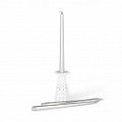 13880732 Набор из 4-х Античных свечей 30см, серебряные (парафин)