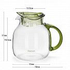 Кувшин стеклянный для горячих и холодных напитков 1,5л