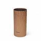 Подставка для кухонных ножей 11x22см круглая, цвет ДЕРЕВО (пластик)