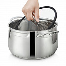 Кастрюля IRON ELEGANCE 24х15 см / 6,3 л со стеклянной крышкой (нер