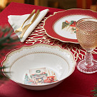 Салатник CHRISTMAS EVE 23,5x6,5см цвет красный (фарфор)