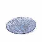 Тарелка стеклянная 21 см New Year blue