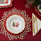 Салатник CHRISTMAS EVE 23,5x6,5см цвет красный (фарфор)