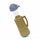 Термос 1000 мл, цвет ЗЕЛЕНЫЙ (пластиковый корпус со стеклянной