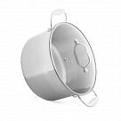 Кастрюля PLATINO 24x13,5 см / 5,7л со стеклянной крышкой (нерж.стал