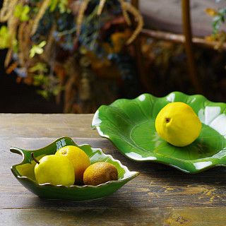 Блюдо глубокое GREEN 31.5X23X7.5 CM (керамика)