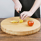 Доска разделочная 43x5см круглая (бамбук)