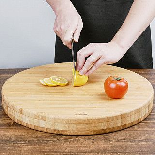 Доска разделочная 43x5см круглая (бамбук) Доска разделочная 43x5см круглая (бамбук)