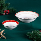Салатник CHRISTMAS EVE 23,5x6,5см цвет красный (фарфор)