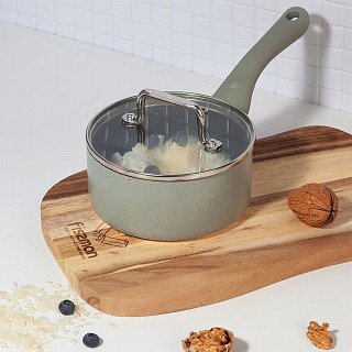 Ковш MINI CHEF 14x6,5cм / 0,95л с крышкой (алюминий) Ковш MINI CHEF 14x6,5cм / 0,95л с крышкой (алюминий)
