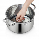 Кастрюля IRON ELEGANCE 24х15 см / 6,3 л со стеклянной крышкой (нер