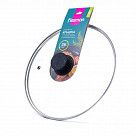 Крышка 26 см со стальным ободком, цвет Черный (стекло)