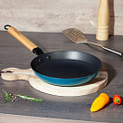 Сковорода для жарки SEAGREEN 24x4,5см с дер. ручкой (эмалированный