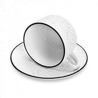 Чашка ART DECO 250мл с блюдцем (фарфор)