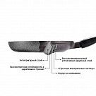 Сковорода для жарки REBUSTO 28x5,0 см со съемной ручкой (алюминий)