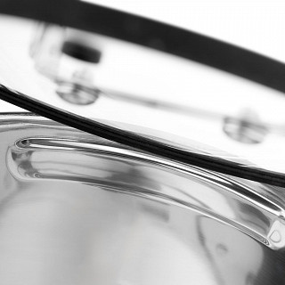 Кастрюля IRON ELEGANCE 24х15 см / 6,3 л со стеклянной крышкой (нер