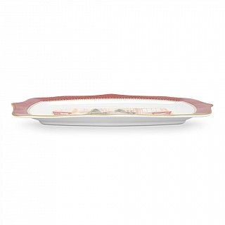 Блюдо CHRISTMAS EVE прямоугольное 28х19см цвет красный (фарфор)