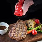 Мельница для соли и перца 17x6см (пластиковый корпус) Красный