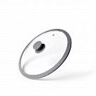 Крышка ARCADES 20 см с "мраморным" ободком, цвет СЕРЫЙ (стекло)