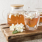 Заварочный чайник 800 мл со стальным фильтром (жаропрочное стекло)