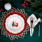 Тарелка CHRISTMAS EVE 27см цвет красный (фарфор)