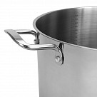 Кастрюля ESAAD 34х22 см / 19 л со стеклянной крышкой (нерж.сталь)