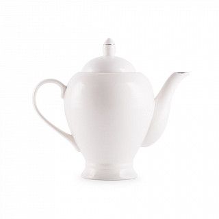 Чайник заварочный ALEKSA 1,1л, цвет белый (фарфор)