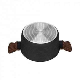 Кастрюля DIAMOND 20x10см / 2,6л со стеклянной крышкой (алюминий)