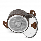 Кастрюля MAGIC BROWN 20x9,8 см / 2,7 л с крышкой (алюминий)