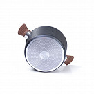 Кастрюля DIAMOND 24x12см / 4,5л со стеклянной крышкой (алюминий)