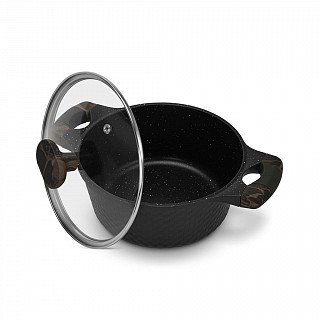 Кастрюля EVOLUTION 20х9,3 см / 2,4 л со стеклянной крышкой  (литой