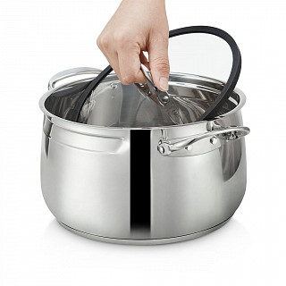 Кастрюля IRON ELEGANCE 20х12 см / 3,3 л со стеклянной крышкой (нер