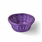 Плетеная корзинка круглая 21x8 см (пластик)