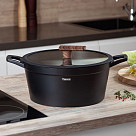 Кастрюля FILOMENA 28x13,5см / 5,7л со стеклянной крышкой (алюминий