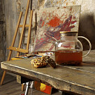 Чайник заварочный 1200мл со стальным фильтром (стекло)