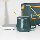 Подарочный набор кружка с подогревателем 350мл, цвет Белый (керамик