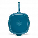 Сковорода-гриль 27x5,0см квадратная с вспомогательной ручкой (эмали