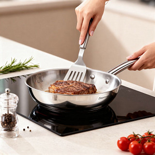 Сковорода 24x6 см без крышки (нерж. сталь)