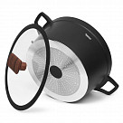 Кастрюля FILOMENA 28x13,5см / 5,7л со стеклянной крышкой (алюминий