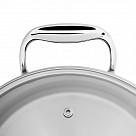 Кастрюля PLATINO 24x13,5 см / 5,7л со стеклянной крышкой (нерж.стал