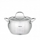 Кастрюля CASSIA 22x13 см / 4,7л со стеклянной крышкой (нерж.сталь)