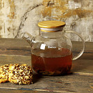 Чайник заварочный 1200мл со стальным фильтром (стекло)