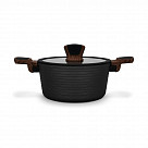 Кастрюля DIAMOND 20x10см / 2,6л со стеклянной крышкой (алюминий)