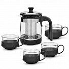 Чайный набор 5пр.(чашки 150мл / 4шт; чайник - 850мл)