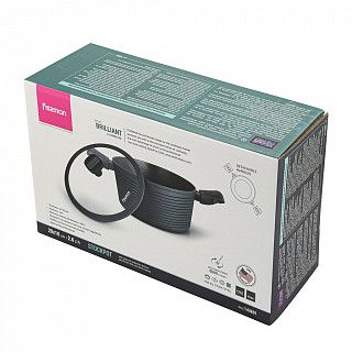 Кастрюля BRILLIANT 20x10см / 2,6л со съемными ручками (алюминий)