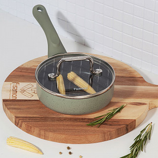 Сковорода MINI CHEF 14x4см с крышкой (алюминий) Сковорода MINI CHEF 14x4см с крышкой (алюминий)