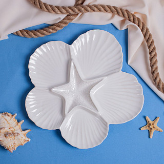 Менажница SEA SHELL 32см (фарфор)